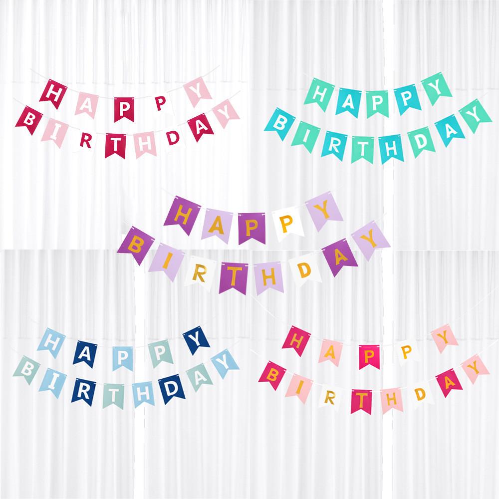 Colorful Paper Birthday Banners With Unique Fish Tail Design For Stylish Decor Party