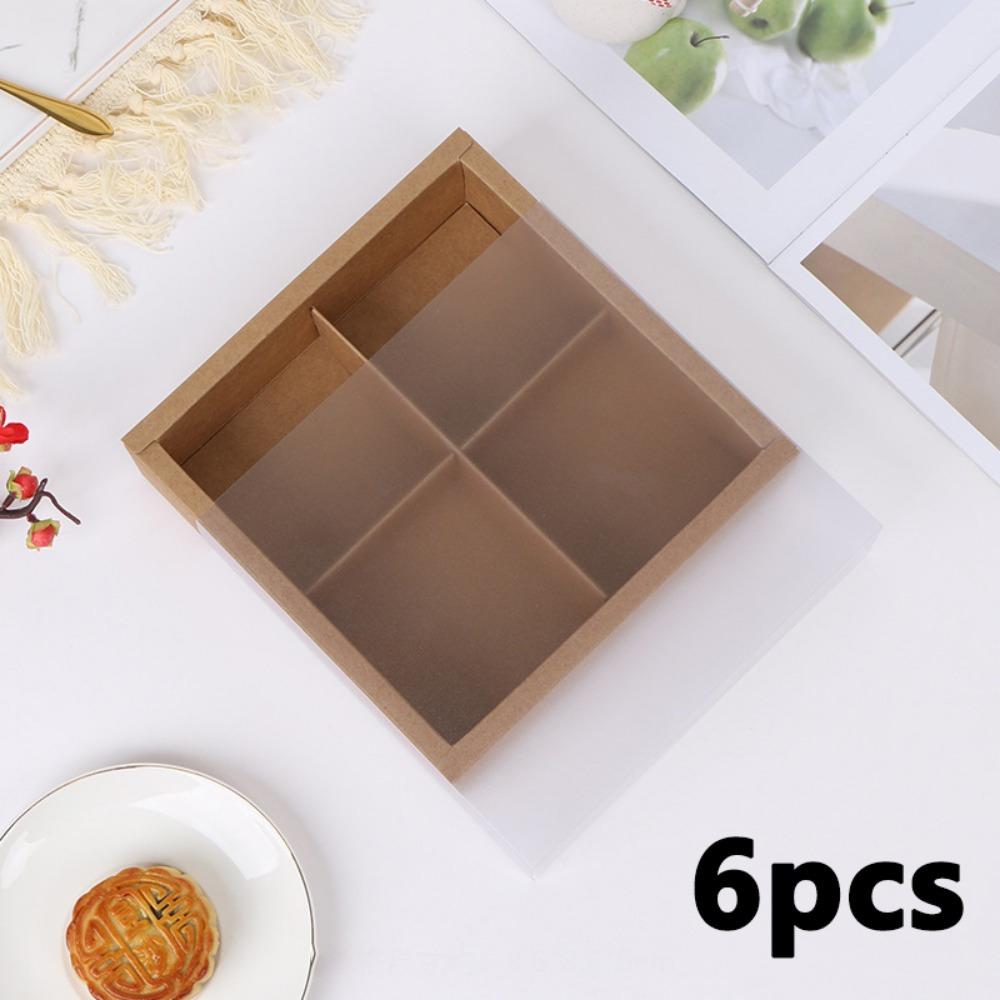 

6 шт. матовых подарочных коробок, подарочная упаковочная коробка с 4-секционным разделителем, коробки для хранения и упаковки ювелирных изделий, демонстрация ювелирных изделий 6pcs хаки