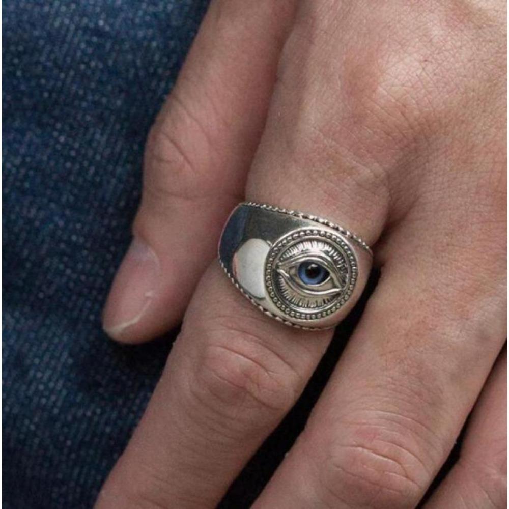 

New Simple Devil s Eye Fashion Hip Hop Rock Niche Men s Rings Gothic Punk Rings Men s Jewelry Creative Street Party Trend Rings 13