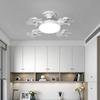 E27 Socket 60W LED Lighting Small Ceiling Fan Household Living Room 4-Motor Fan With Light Ceiling Fan With Light