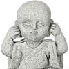 Cute Monk Figurine Buddha Ornaments Sitting Kung Fu Garden, Decorative Delicate Doll Meditating