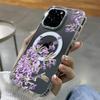 Ins Wind Fresh Lavender Mobile Phone Case iPhone12 Transparent Anti-drop MagSafe Magnetic Suction 15ProMax Women's Model