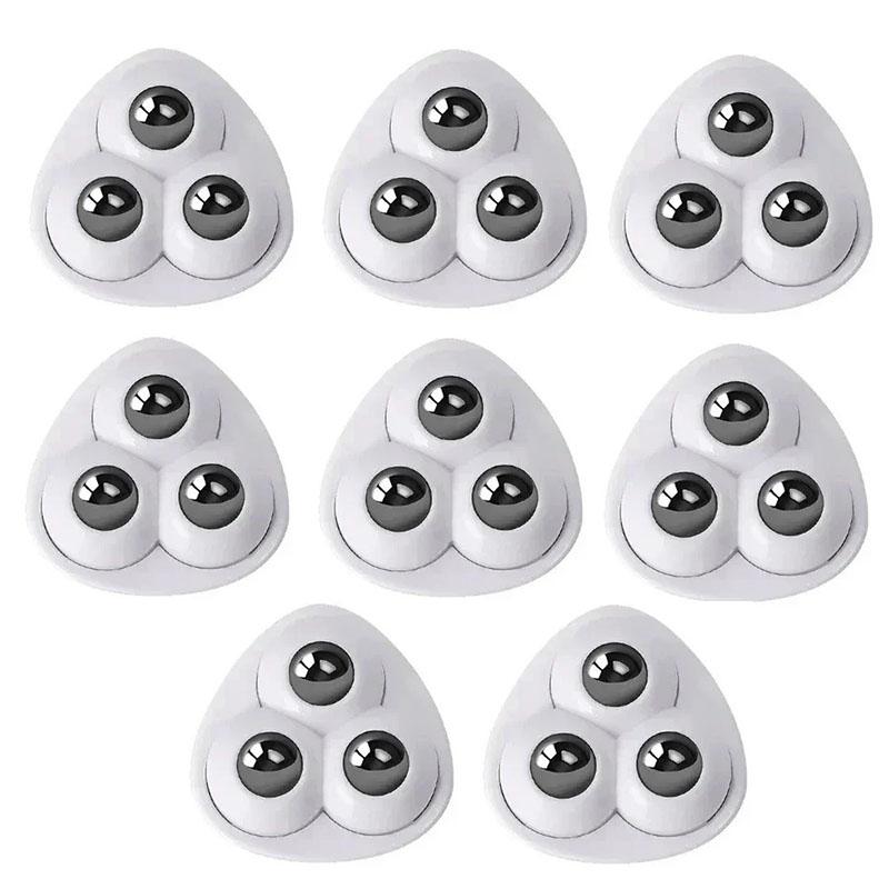 Mini Self Adhesive Caster Wheels Universal Stainless Steel Swivel Wheel 360° Rotation Pulley for Furniture Cabinet Trash