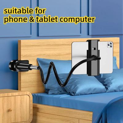 Uchwyt do tabletu do łóżka Stojak na iPada Stojak z metalowym ramieniem 90 cm, obracany o 360°, do telefonu i tabletu 4,7~12,9 cala