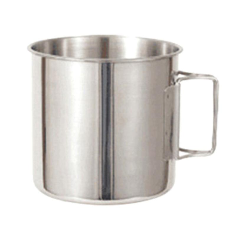 Water Mug Cup with Foldable Handle 220/330/500ml Camping Hiking Mug Beer-Cup