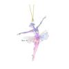 Sparkling Ballerina Christmas Ornament 2D Acrylic Hanging Decor for Tree Car Mirror Home Display Festive Dance Figure