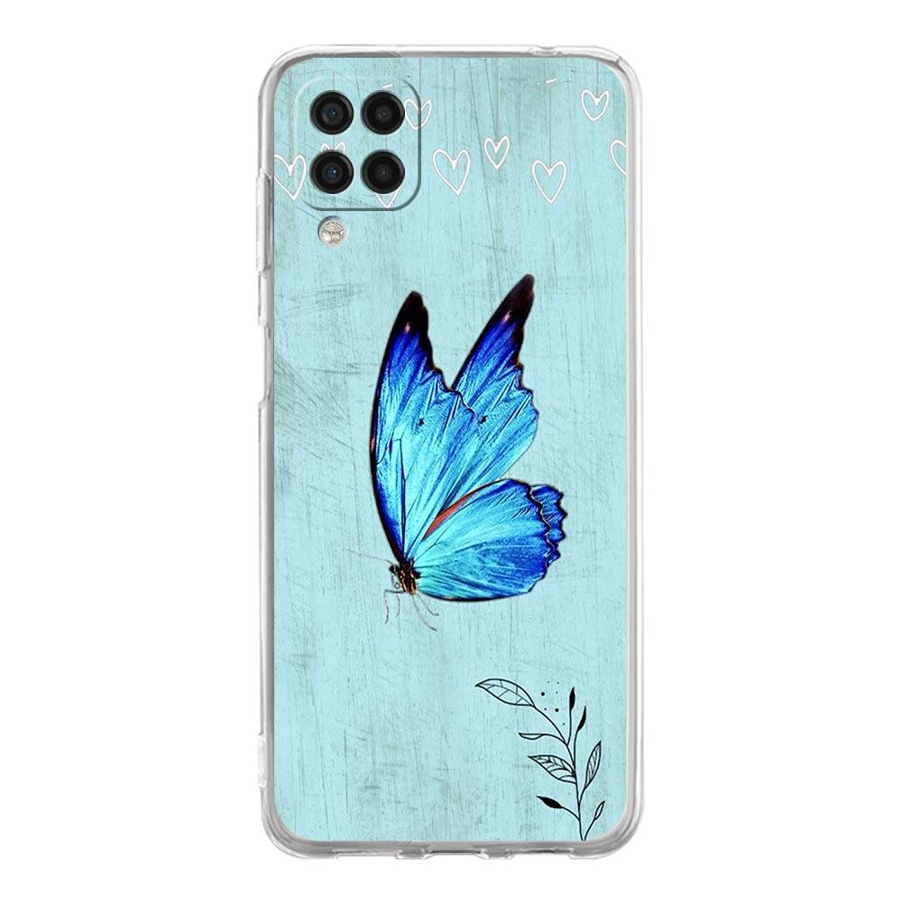 Clear Phone Case for Samsung Galaxy A13 A51 A71 A21S A12 A11 A31 A52 A41 A23 A53 A73 A32 5G A03S Soft Silicone Cover Butterfly