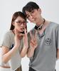 ESCAPEFROM [Escf X Hot Today] Heritage Horse Waffle Henley Neck Short Sleeve T-Shirt Gray