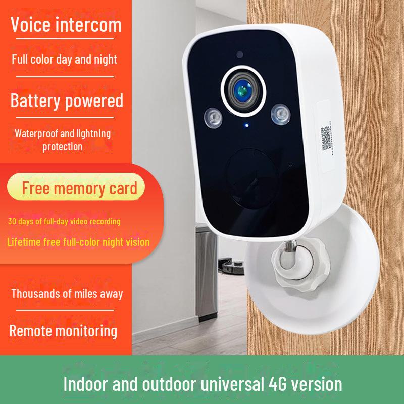 

Indoor Camera for Elderly & Children: Two-Way Video Intercom, Multi-Phone Access, Magnetic Mount, No Drilling Needed.