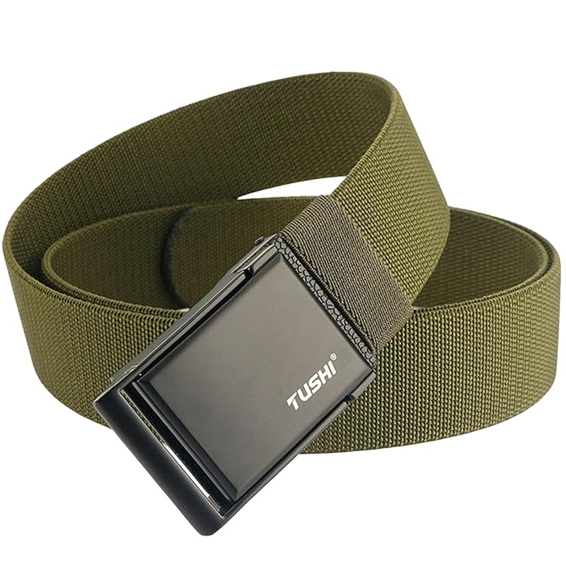 

[Borozoo] work belt men s golf belt casual For mountain climbing nylon belt stepless adjustment Alloy buckle [width 38mm length 120cm]