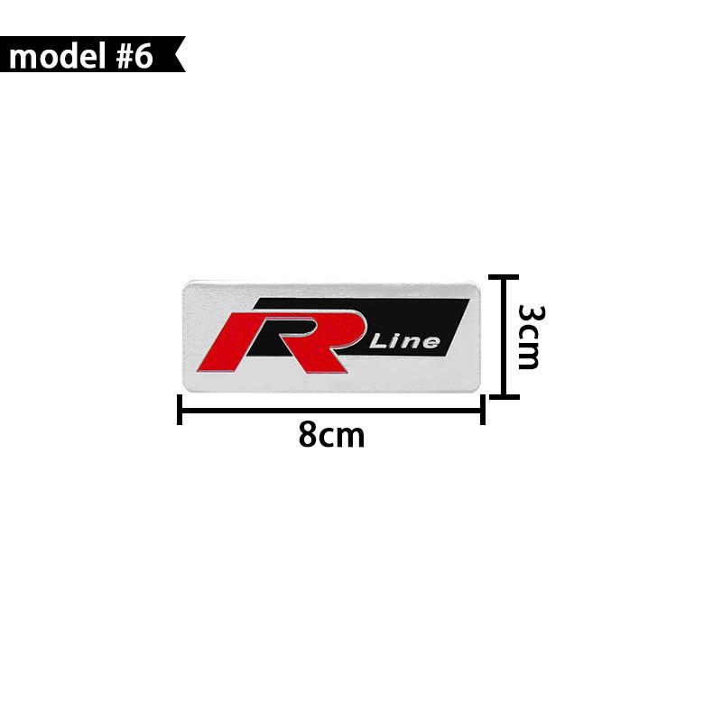 

1Pcs For Volkswagen GTI R-Line R Polo Golf Passat Scirocco Jetta Beetle Tiguan Arteon Car Styling Aluminum Alloy Badge Sticker
