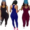 2025 Plus-Size Women's Milk Silk Sports Jumpsuit - Mid-Waist Summer Vest-Style Casual Pants