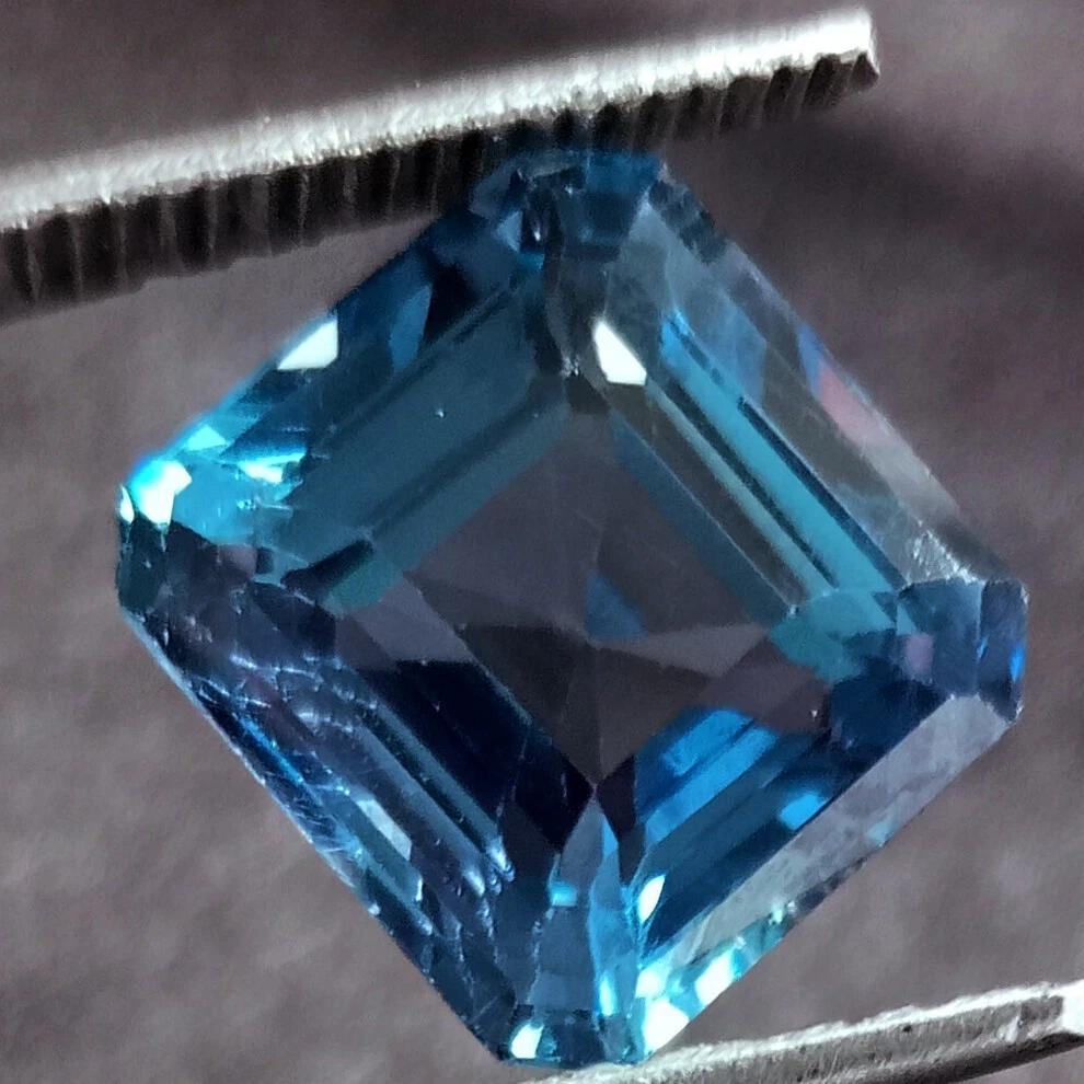 Square Cut Natural Blue Aquamarine 13-15 Ct Beautiful Certified Loose Gemstone
