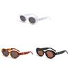 Fashionable Classy And Oval Frame Sunglasses Men Women Retro Chic Uv Protection