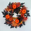 Halloween Harvest Festival Autumn Colors Wreath Pumpkin Berry Door Vine Ring Thanksgiving Door
