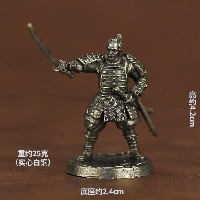 New Metal Chess Piece Samurai Ninja Ancient Soldier Model Toy Desktop Game Gift Display Piece Static Figure Collectible Model