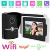 1080P Wifi Video Doorbell 7in TFT LCD Display 2 Monitors 110 Degrees  Wide Angle Waterproof Night Vision