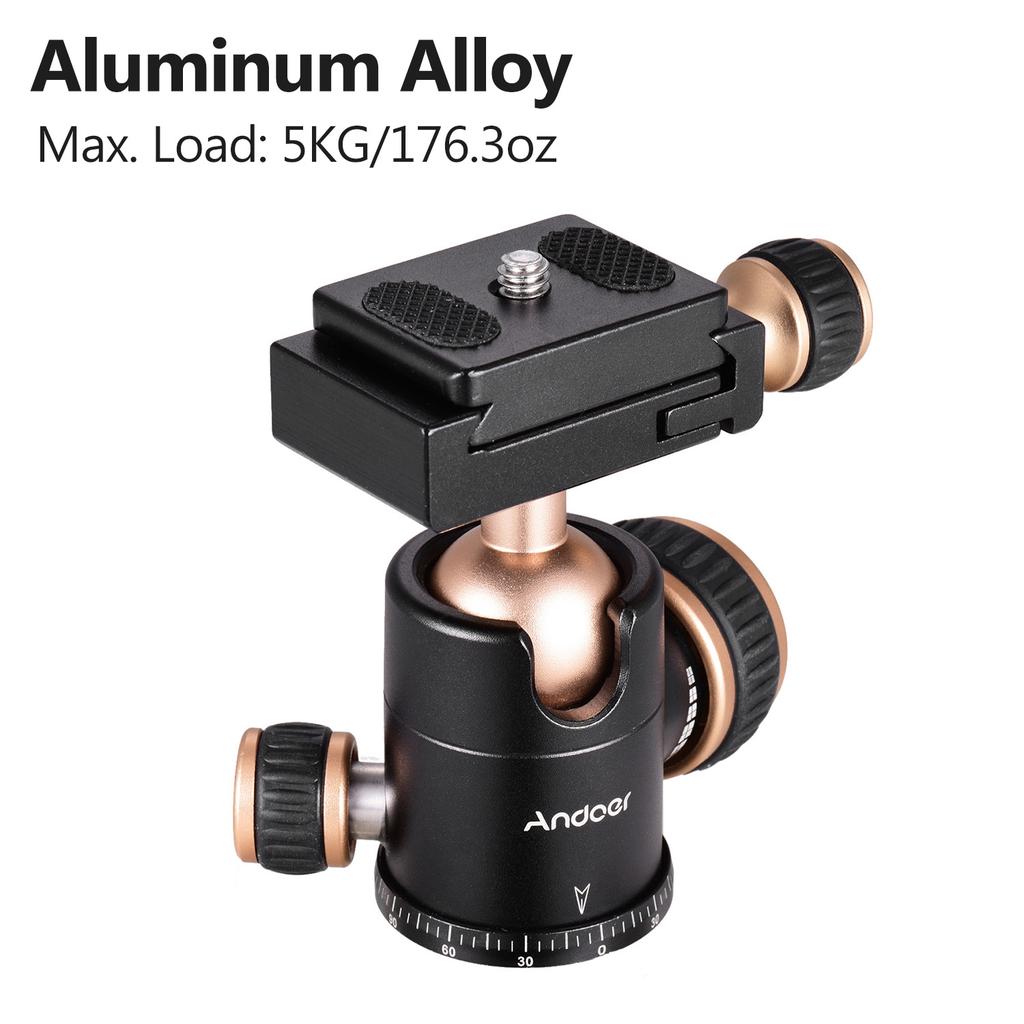 Q30 CNC-Panorama-Stativ-Kugelkopf, Aluminiumlegierung, Material max. Belastung: 5 kg, 360-Grad-Drehung