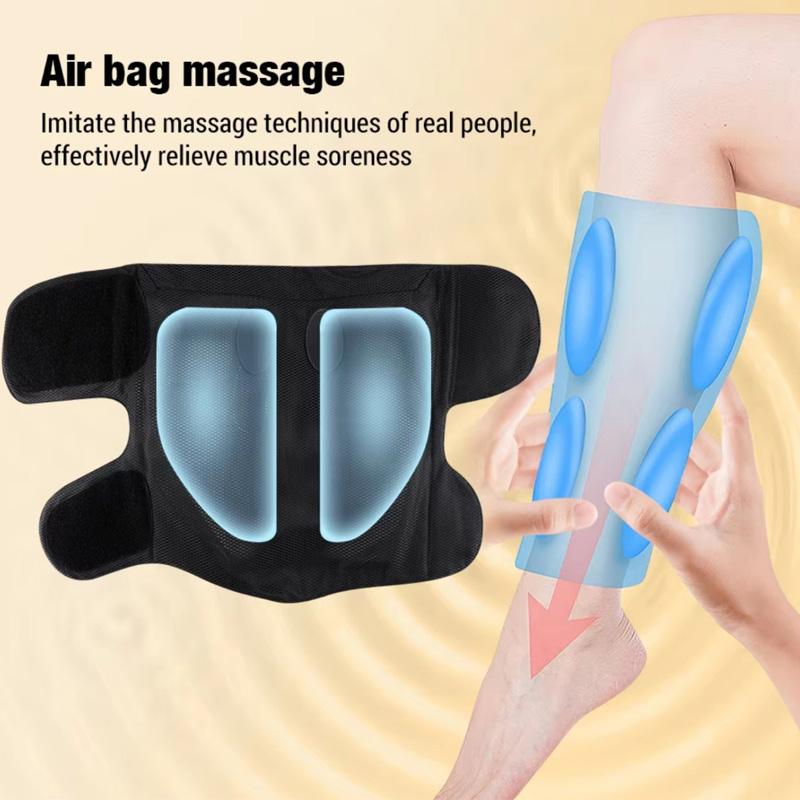 Cordless Rechargeable EMS Microcurrent Calf Massage Belt Heating Vibration Air Compression Leg Massager