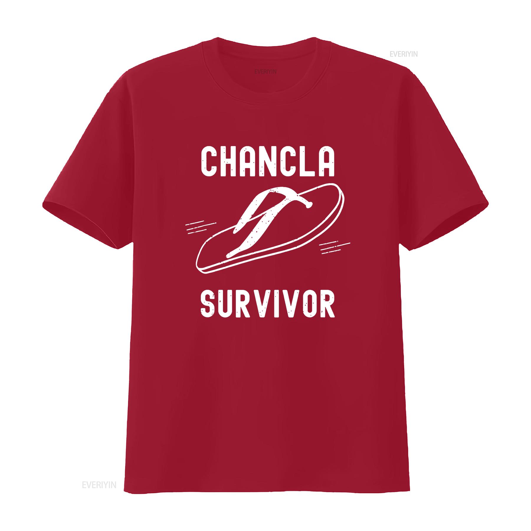 

Chancla Survivor Funny Mexican T Shirt vintage Washed Stretched fashion Slightly streetwear Breathable Unisex designer clothes S