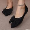 Fashion Casual Simple Wear-resistant Bow Pointed Flat Sole Shoes New Summer Outfit Simple Versatile Comfortable Women's Shoes