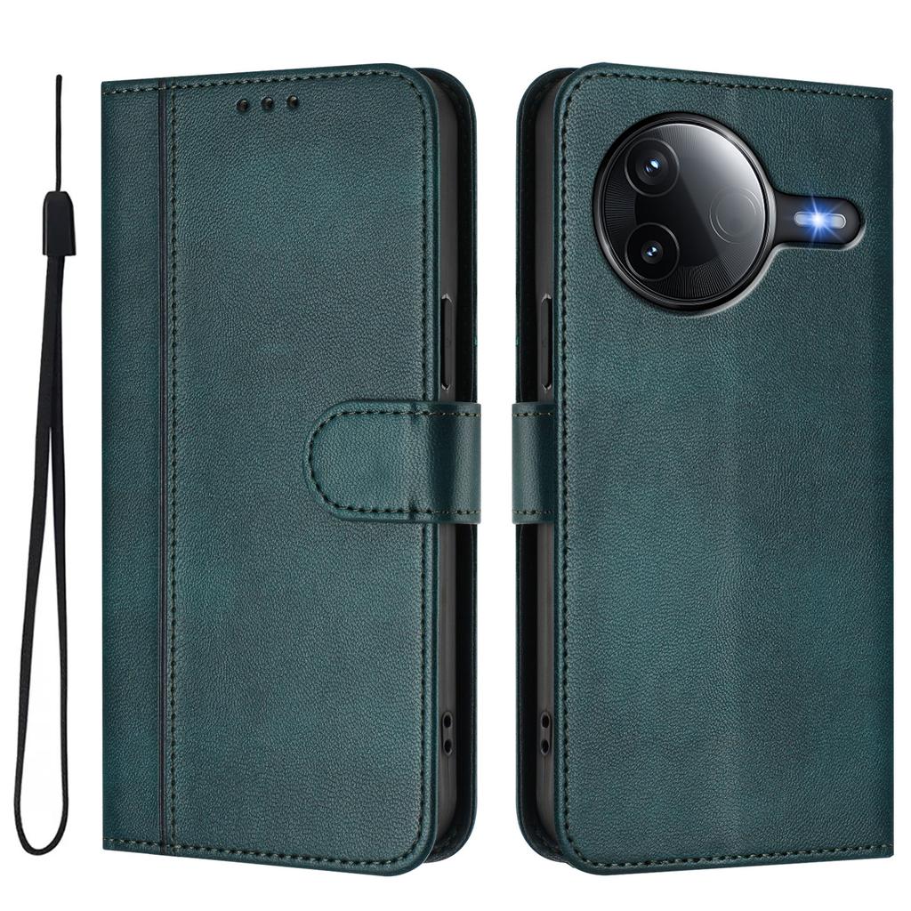 Pour Xiaomi Redmi K80 5G/Xiaomi Redmi K80 Pro 5G/Xiaomi Poco F7 Ultra 5G Étuis Portefeuille Support Texture Rétro Cuir Housse de Téléphone avec Lanière