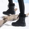 Winter snow boots plush warm cotton shoes wear-resistant sports outdoor high-top lace-up women's boots large size