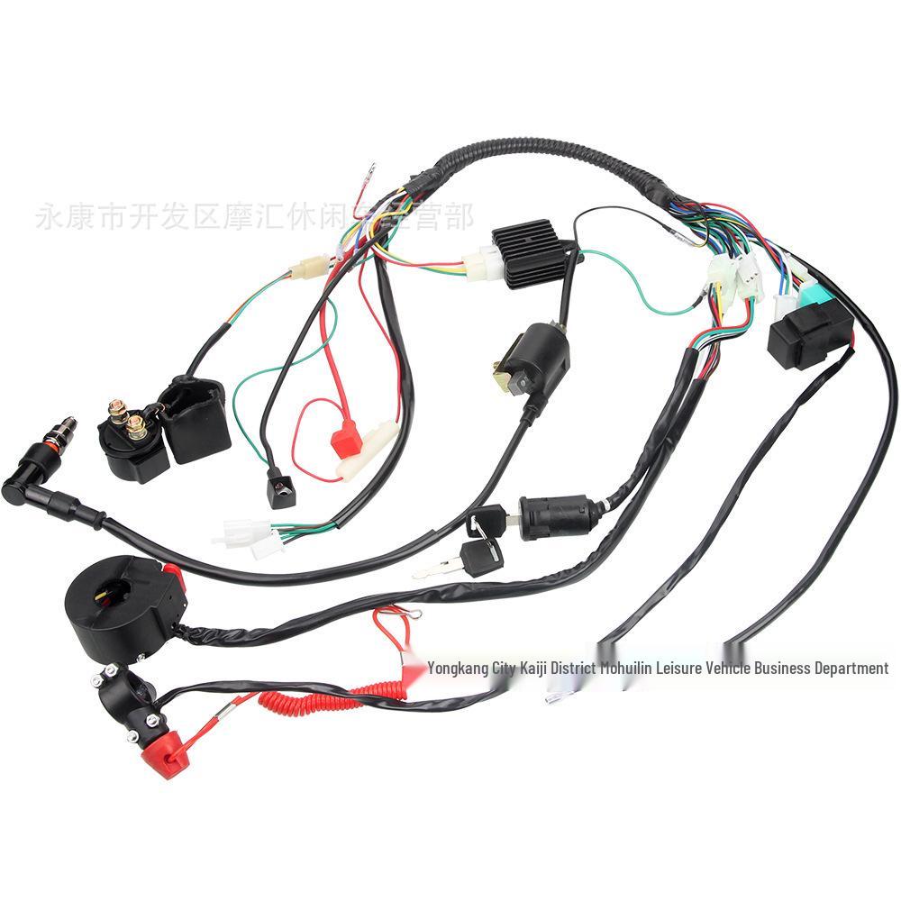 

Emergency Kill Switch & Full Wiring Harness for 50-110CC Off-road Motorcycle, ATV, Beach Buggy. Hybrid Model
