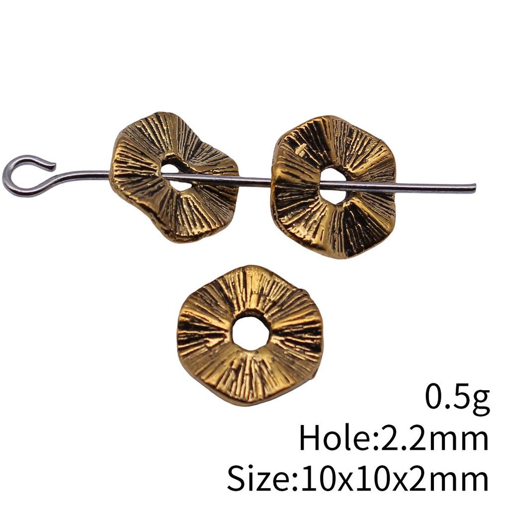 Circle Flat Position Spacer Beads Alloy Blank Disc Bulk Beaded Jewelry Making Supplies For DIY Charm
