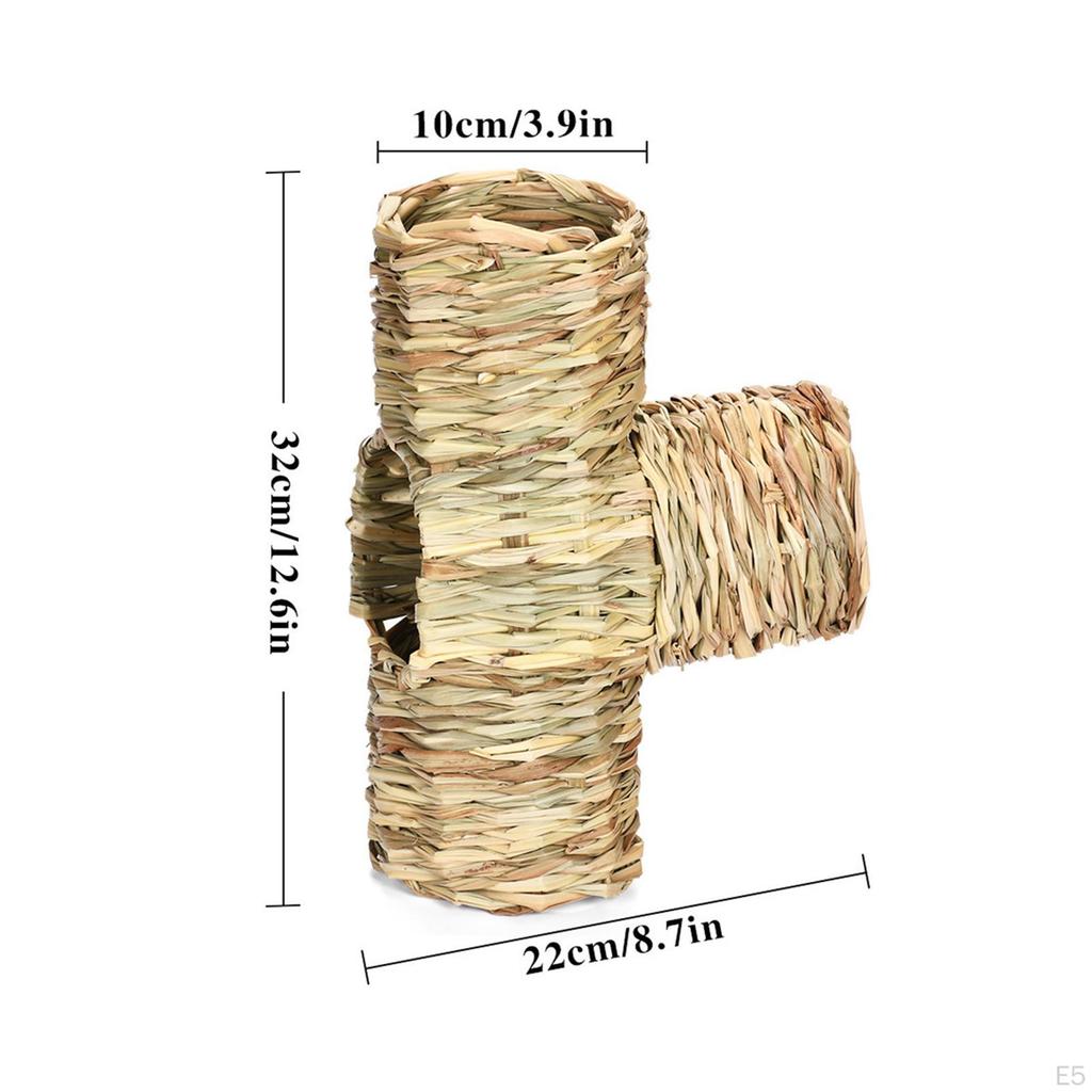 Cozy Grass Hideout for Small Pets - Interactive Play Tunnel