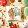 Cute Cartoon Bear Animal Letter Cushion Cover Plush Fabric Soft DoubleSided Printed Sofa Warm Winter Home Gift Pillow Cover