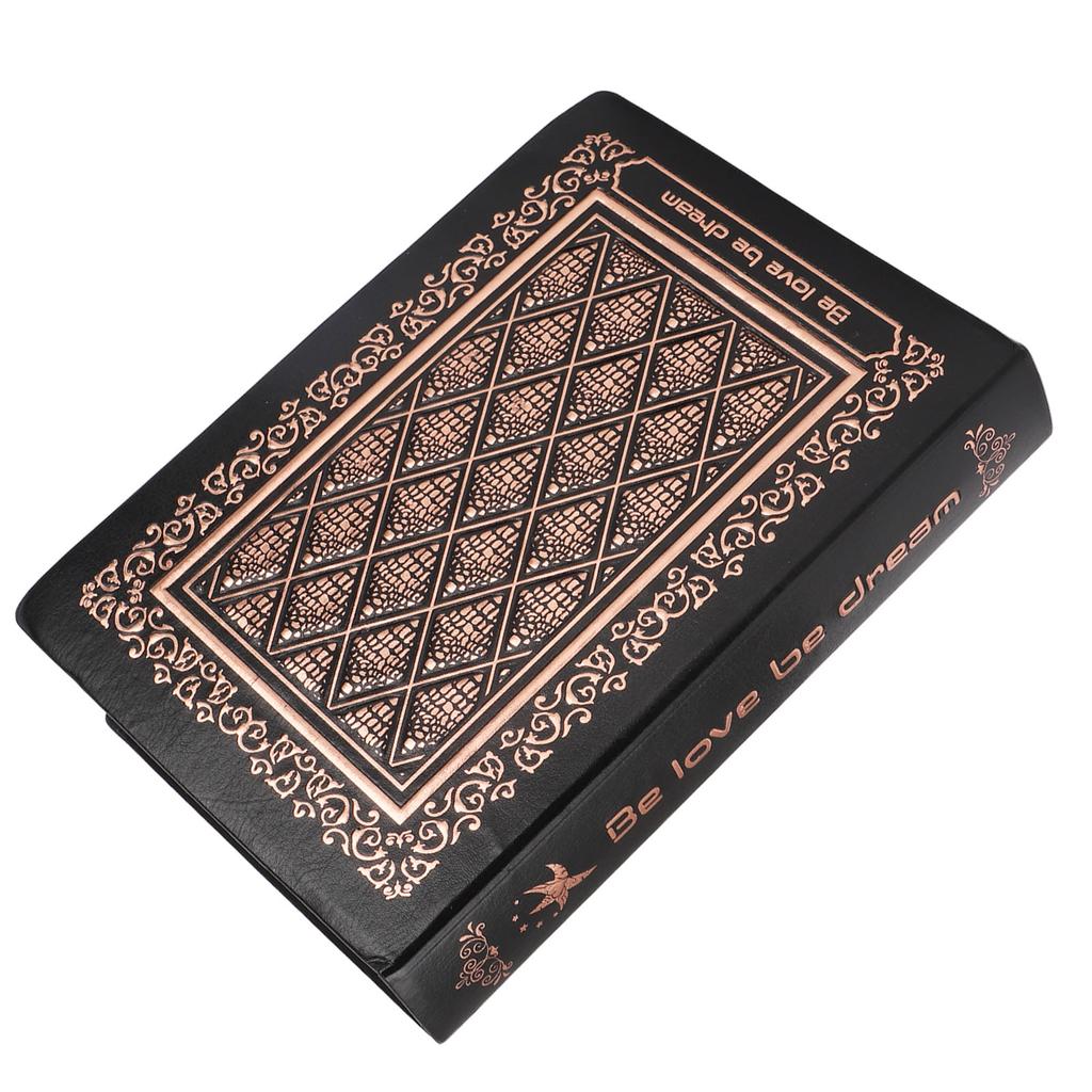 Vintage Geprägtes Notizbuch 208 Seiten PU-Leder Langlebiges Hardcover 3D Geprägtes Notizbuch für Zuhause