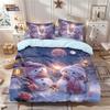 3pcs Merry Christmas Snowman Printed Chipless Quilt Set Multi Size Bedroom Holiday Bedding Holiday Decoration Machine Washable