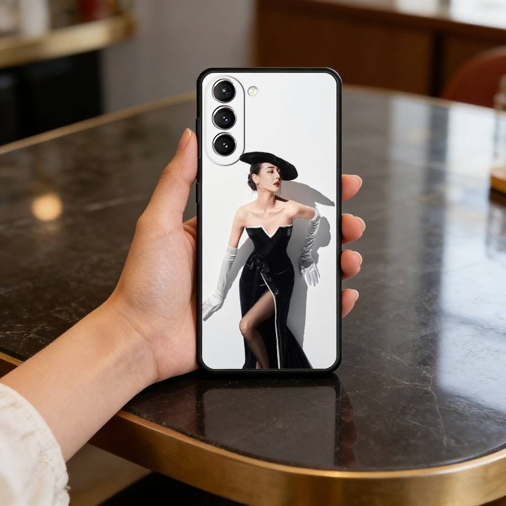 Chinese Actress D-Dilraba Phone Case For Samsung S25,24,23,22,30,21,10,9,Ultra,Plus,Lite,FE,4,5 G Soft Black Case
