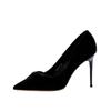 French small high heels women's 2025 new thin heel temperament elegant soft leather versatile fashion pointed light mouth single shoes