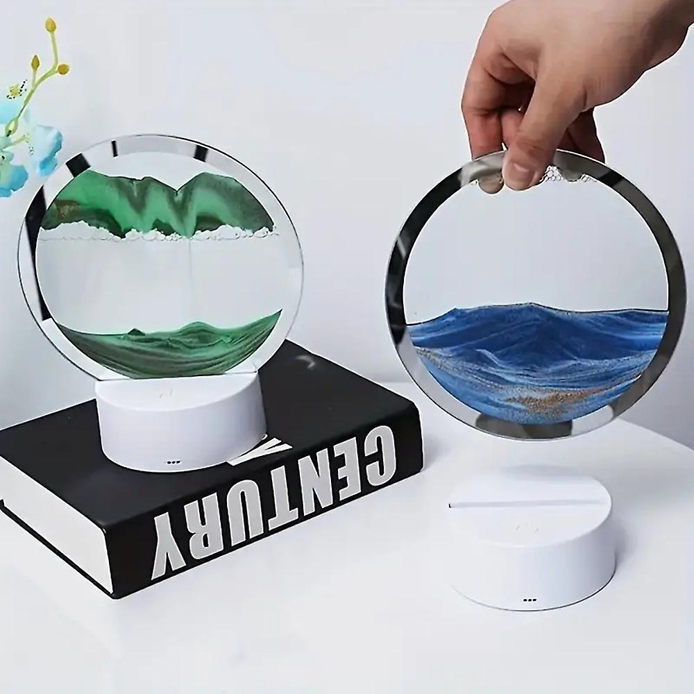 3D Standing Quicksand Painting Lamp with Light Stylish Desktop Decorative Light Gift for Birthday Christmas