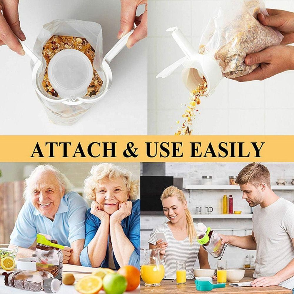 Plastic 1Pcs with Lid Sealing Food Storage Bag Fresh Keeping Snack Clamp Sealer Food Saver Bag Clip