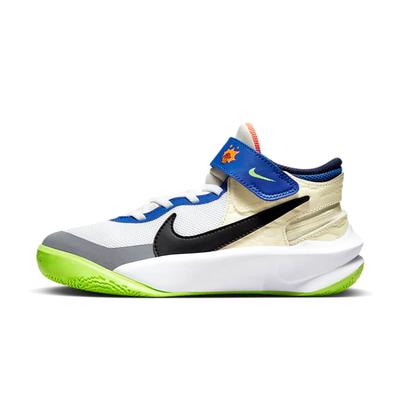 Team Hustle D 10 SE Slip Resistant Cushioning Abrasion Resistant Mid Top Children's Basketball Shoes Gray Green Sneakers FB1395-101