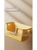 Extra-Large Splash-Proof Semi-Enclosed Cat Litter Box for Maine Coons