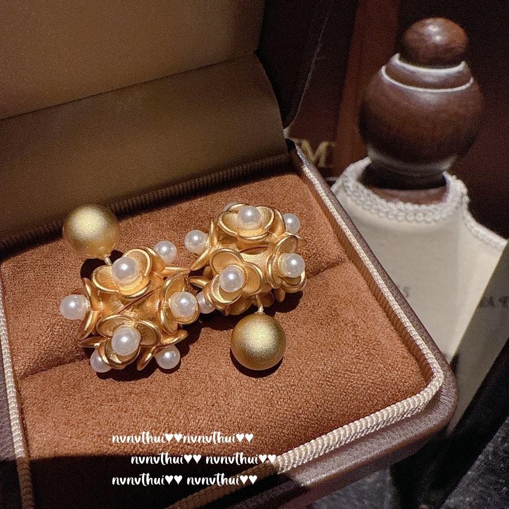 Annual Meeting Jewelry, Shy Love Gem Earrings Vintage Plated 18K Gold, Garnet Love Zircon Ring