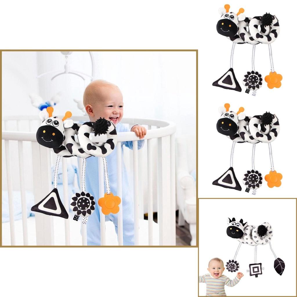 Black And White Animal Visual Stimulation Early Education Crib Toy