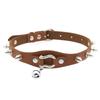 Collana girocollo nera borchiata Rivetto Borchia Punk Rock Campanellino Ecopelle Gotico Collare Donna Chocker Ragazze Harajuku Costume Gioiello Gotico
