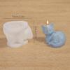 Ornaments Molds Cute Cat Shape Statue Molds Silicone Candle Mold for Crafting