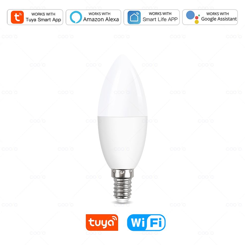 Tuya Wifi E14 Candle Lamp App Control Smart Lamp Bluetooth RGB+CW LED Light Dimmable — фото 6