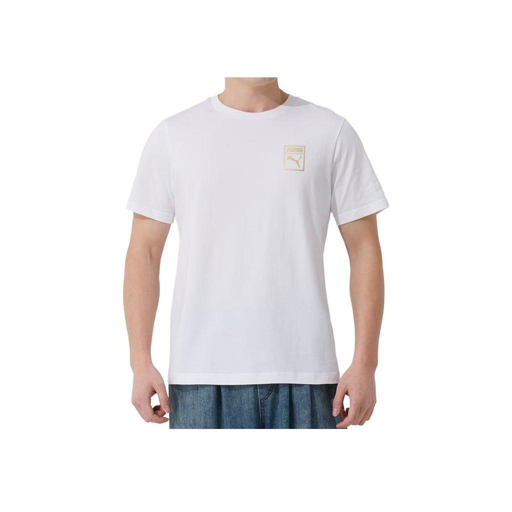 Puma Ss25 Breathable Round Neck Pullover Short Sleeve T-Shirt Men Tops White 689270-02