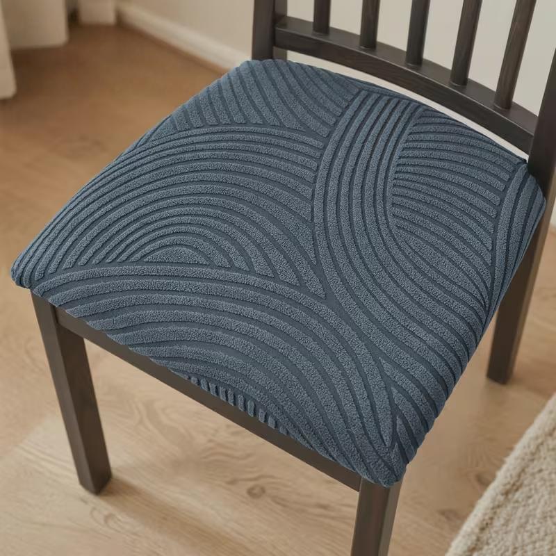 

1PC Chair Seat Cover Washable Stretch Seat Cushion Covers Removable Anti-dirty Without Backrest Chair Protector 1PC темно-сірий колір