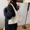 Women Casual Top Handle Bag with Studs Large Capacity Tote Office Commuter Bag Comfortable and Versatile Texture Shoulder Bag