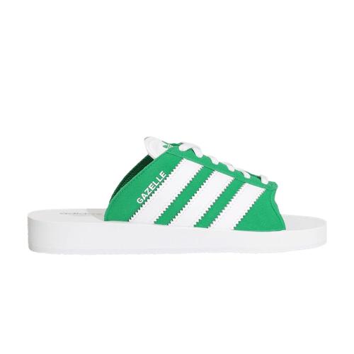 

adidas Gazelle Beach Slides Green JQ7426 EU 38 белый/зелёный