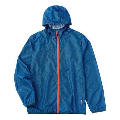 EVERSOUL Jeansblau Windbreaker und Kühlschutz für draußen Größe L Herren Kapuzenpullover mit Reißverschluss, Wasserabweisend, Leicht, Winddicht, Kompakt,