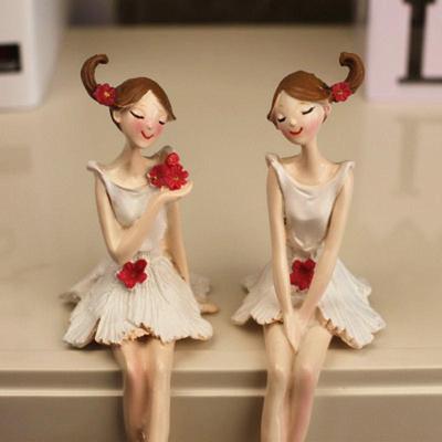 Resin Flower Fairy Doll Model Home Desktop Statue Decoration Figurines Gift